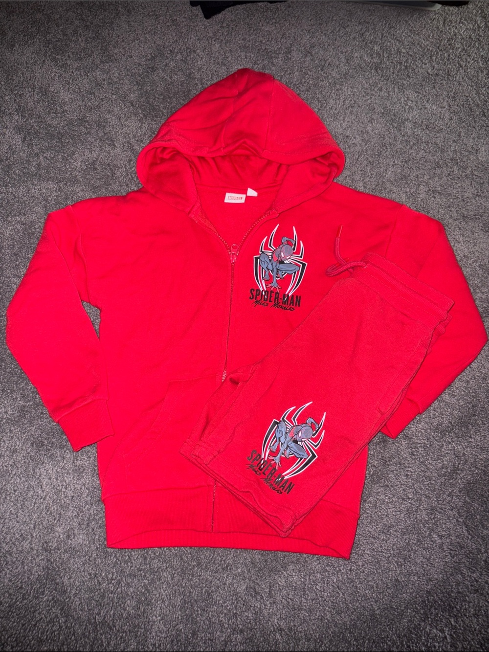 Red Miles Morales Spider-Man Graphic Kids Shorts
